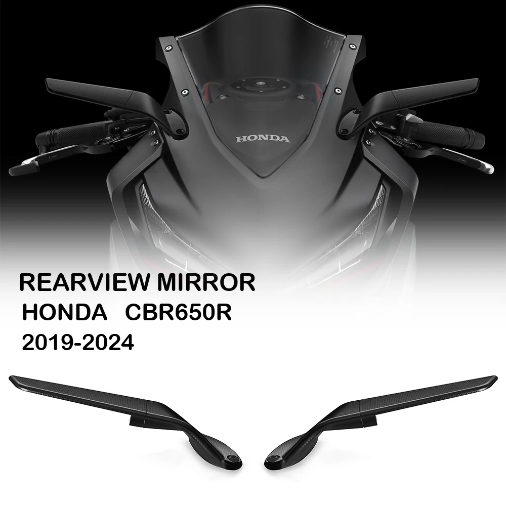 For Honda CBR650R 650 R CBR500R 650F 400/250/150R CNC Aluminum Rear View Mirrors Blue Anti-glare Motorcycle Accessory