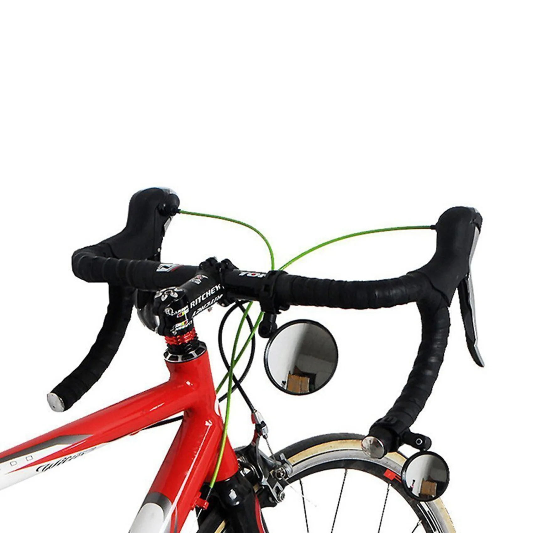 ABUE-3 Pair Cycling Riding Bicycle Bike Rear View Mirror,Convex Reflector Mirror With Wide Angle Lens