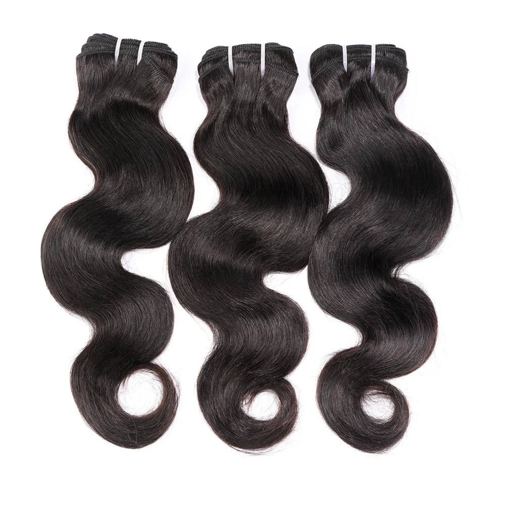 Extensiones de cabello humano ondulado brasileño para mujeres negras, mechones sueltos, cabello humano virgen crudo, solo extensiones de cabello humano