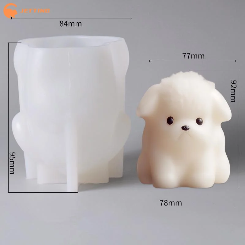 (New) 1Pcs 3D Cartoon Cat Dog Rabbit Silicone Mold Pudding Jelly Cake Decor Baking Mould