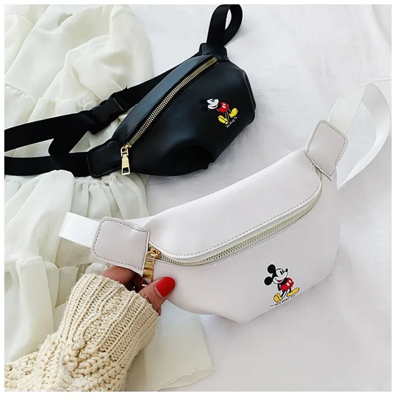 

Disney Cartoon Mickey mouse Waist Bag children doll handbag New Women Fashion Shoulder Messenger Bag