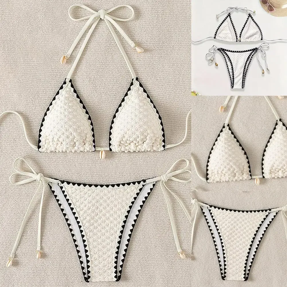 Women's Panties Breathable Underpants Solid Color Soft Blocking Sexy Fashion Lounge Lingerie Casual Floral Bikini Split Swimsuit