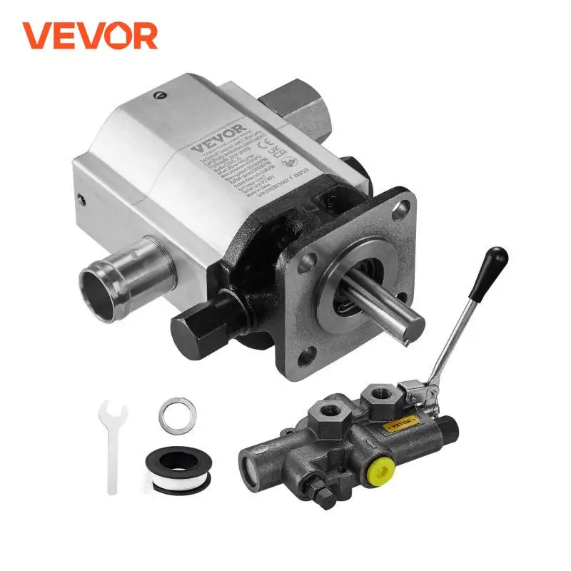 VEVOR Hydraulic Wood Log Splitter Pump Kit 16 GPM 2 Stage 4000 PSI 3600 RPM with Valve for Small Engine Mounting Log Splitters