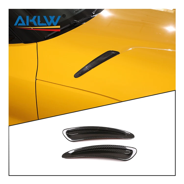 For Toyota GR Supra A90 Real Carbon Fiber Exterior Accessories Car Hood Vent Air Flow Intake Body Kits Decoration Panel Cover