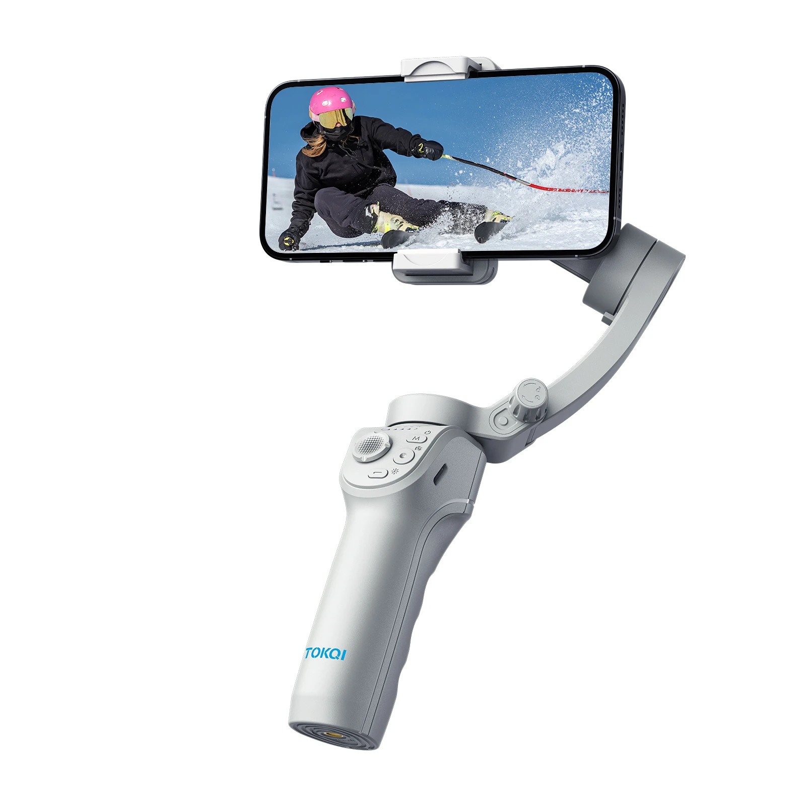 M01 3-Axis Smart Gimbal Handheld Stabilizer Selfie Tripod with Fill Light for Smartphone Anti Shake Foldable for Xiaomi iPhone