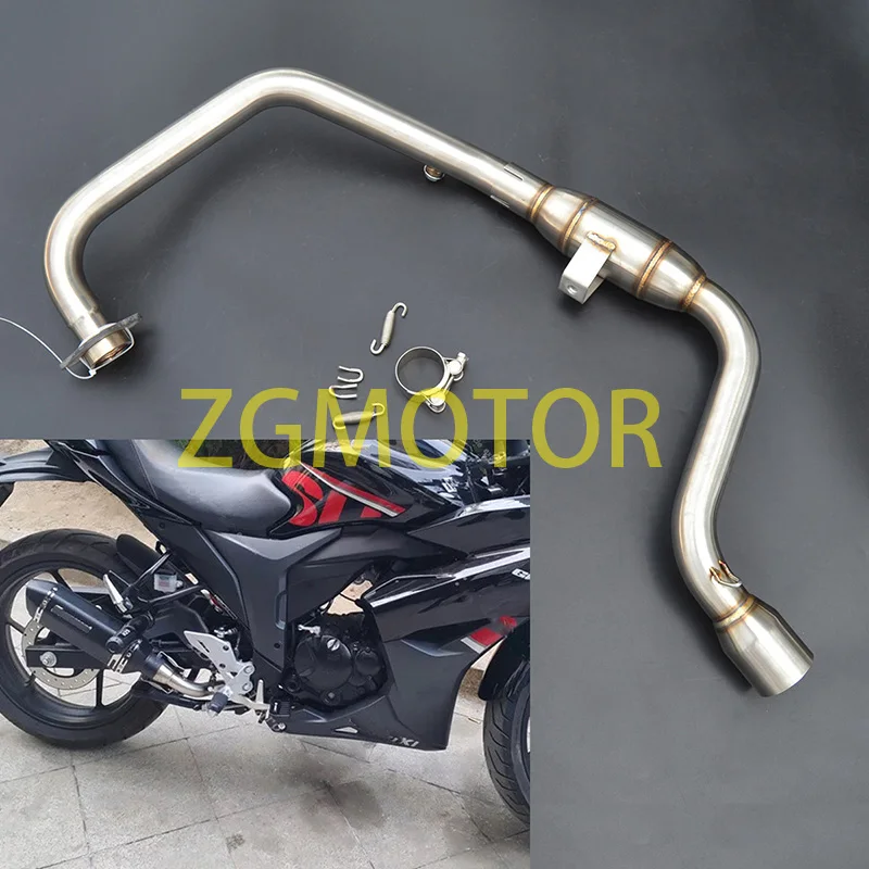 

Motorcycle Middle Link Pipe Exhaust Pipe For SUZUKI GSX150F Gixxer 155