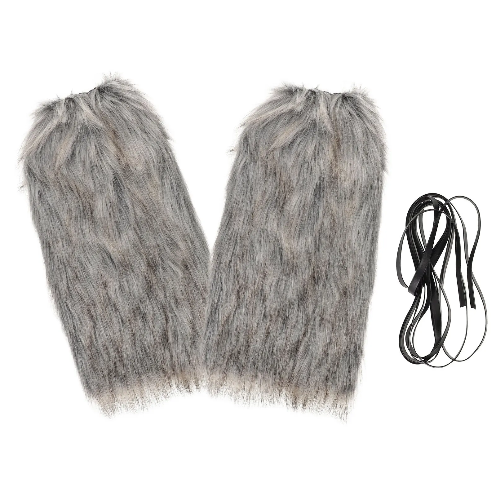 

1pcs 1 Pair Faux Leg Warmers Women Vintage Boot Covers Tie Straps For Dance Costume Party Stage Performance Warmers Thick Cozy