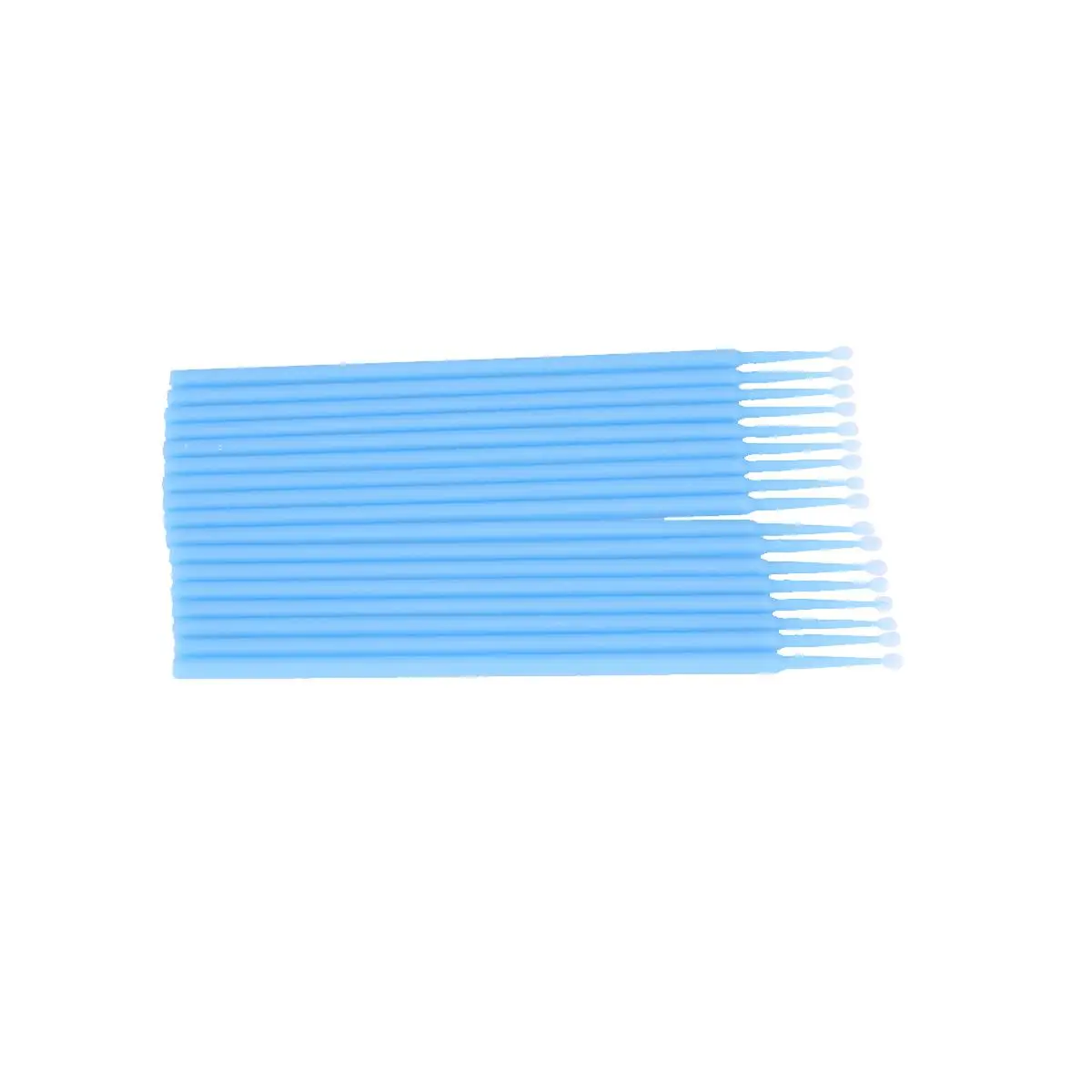 

100pcs Disposable Micro Applicator Eyelash Extension Cotton Swab Eyelash Micro Brush Wands Makeup Tools Size L (Light Blue)