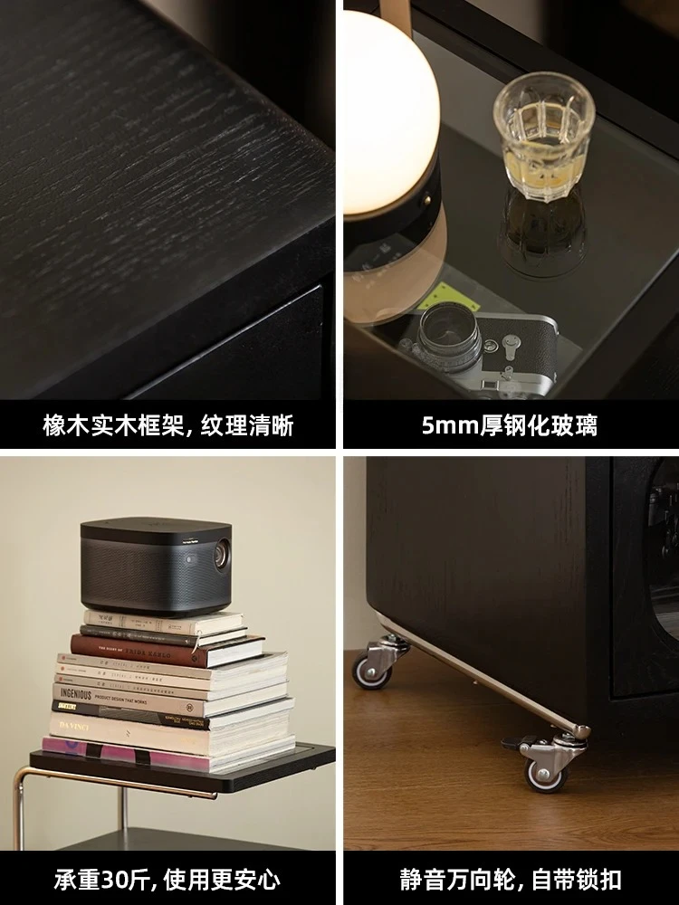 Чрезвычайно узкая современная простая прикроватная тумбочка, бытовой кронштейн для спальни, диван, боковой шкаф, журнальный столик из цельного дерева для гостиной