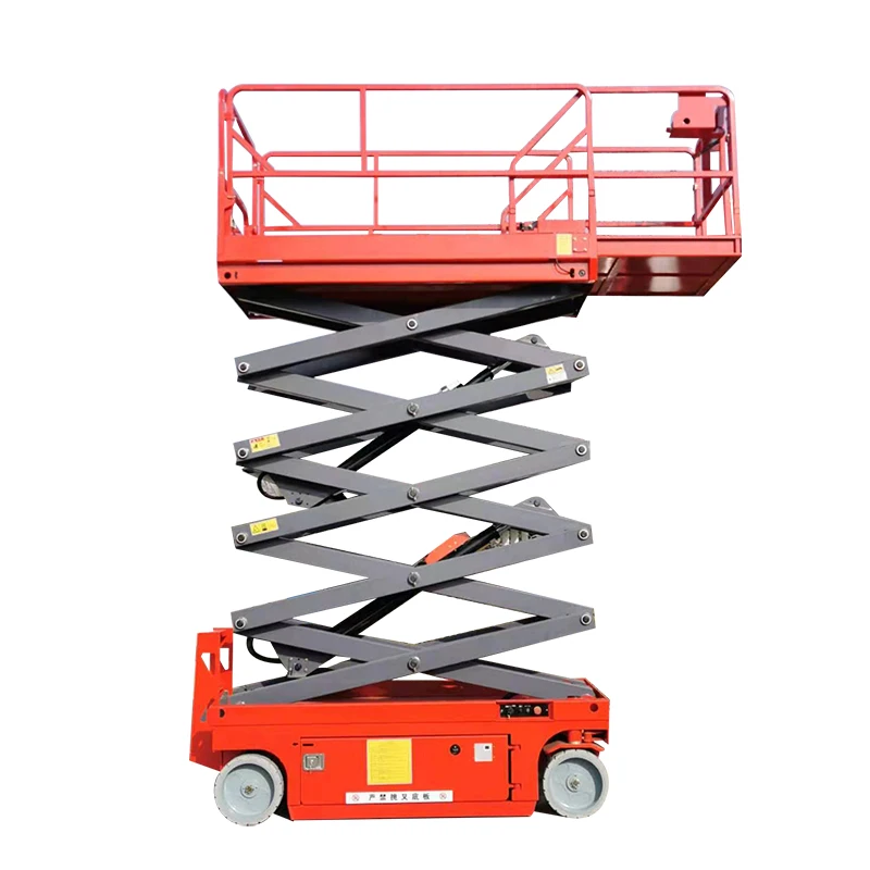 New Electric Motor Scissor Lift Hydraulic Drive Wheel Aerial Work Platform