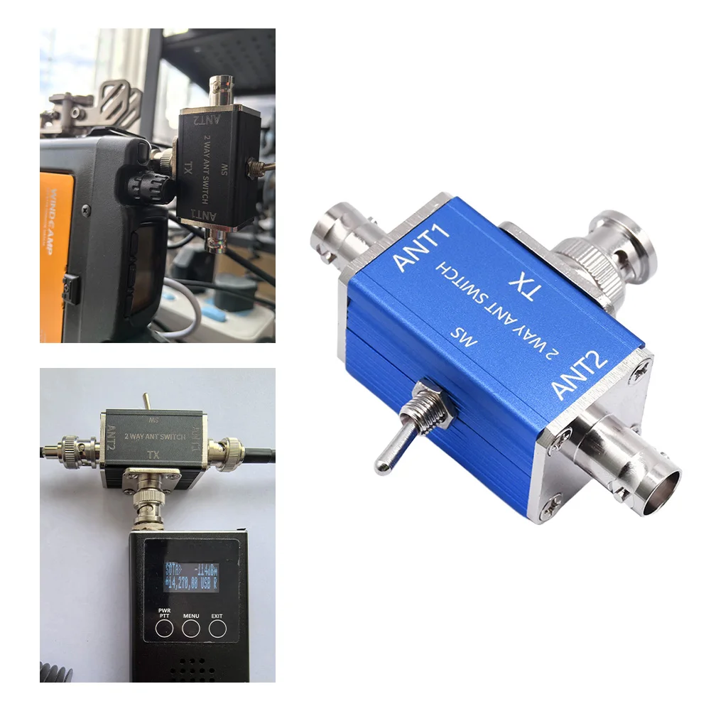 Manual Antenna Switch Coaxial Antenna Switch Two Way Antenna Switch Frequency Switch Aluminum Alloy Construction