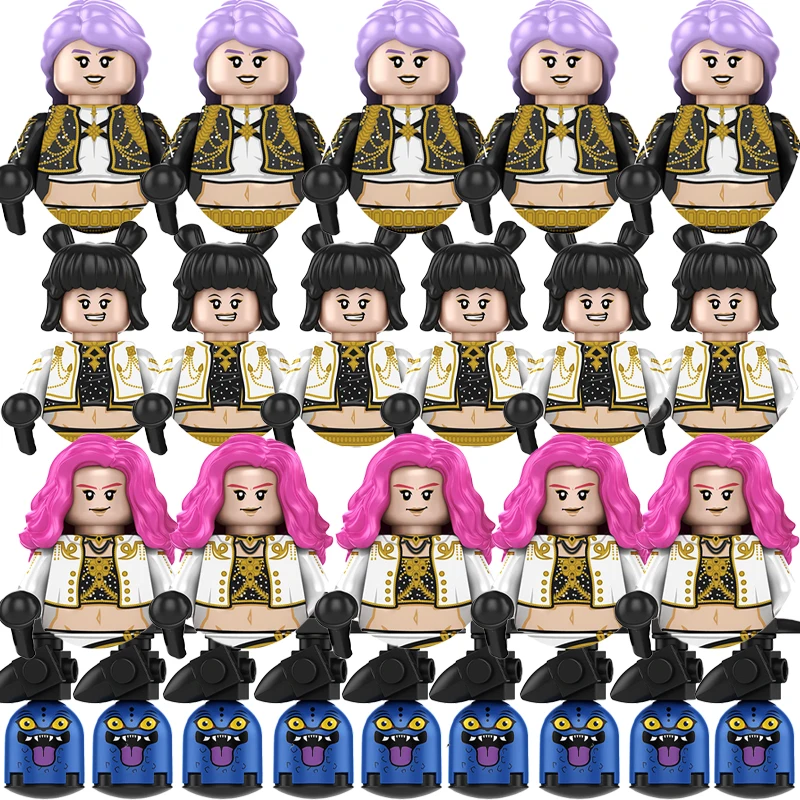 

New Kpop Movie Bricks For Toy Gifts Building Blocks Hunter Back To The Future DIY Mini Actiion Figures Minifigures