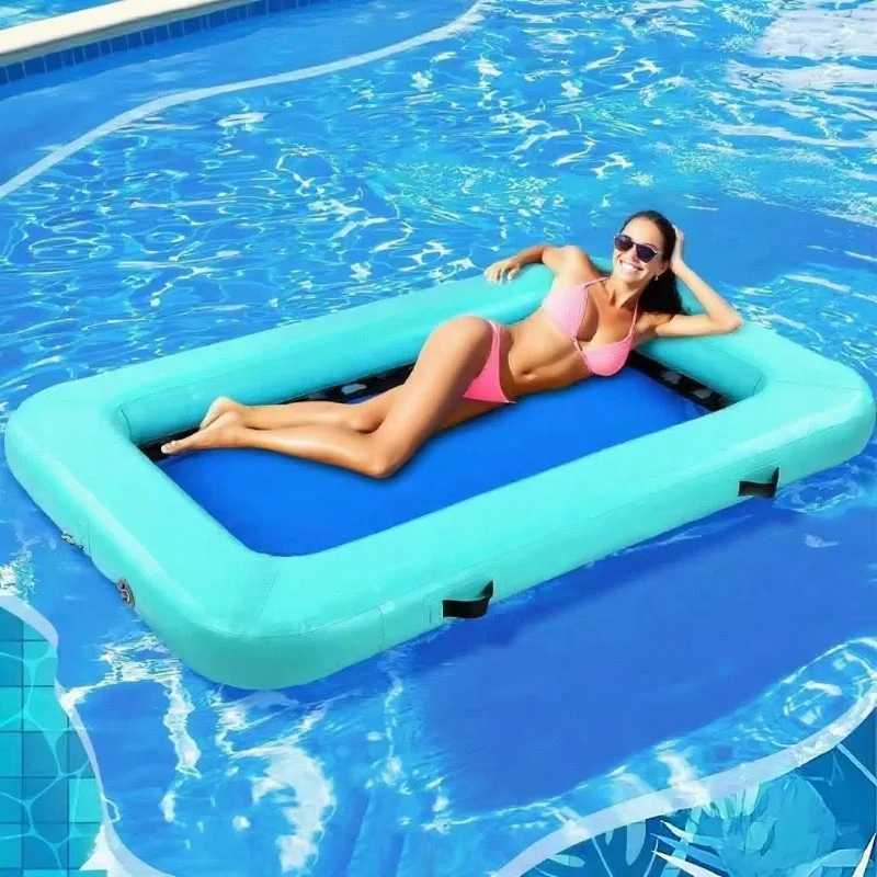 New Inflatable Water Hammock Water Fun Docks Swimming Floating Pool  Floats Rafts Mesh Float Hammock for Lake Occasions