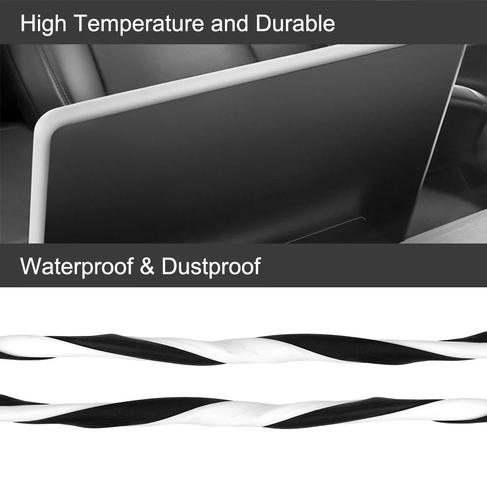 White Black Silicone For Tesla Model 3 Y Central Control Frame Edge Cover Car Accessories Navigation Screen Protector