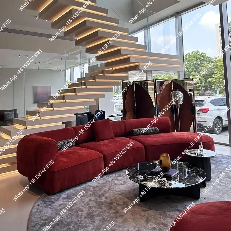 

Европейские красные диваны для гостиной, классический минималистичный мягкий изогнутый диван для гостиной, современный скандинавский диван, мебель Wohnzimmer для дома