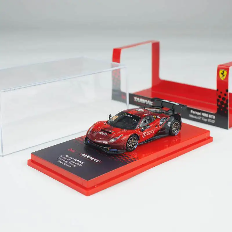 

Коллекционная модель автомобиля Tarmac Works 1:64 488 GT3 Macau Harmony из сплава, настольное украшение, игрушка для мальчика