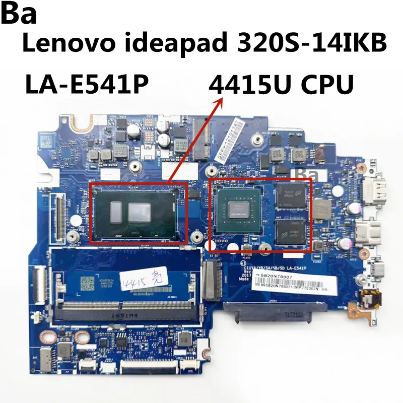 

For Lenovo ideapad 320S-14IKB laptop motherboard LA-E541P motherboard with CPU 4415U GPU 2G DDR4 100% test