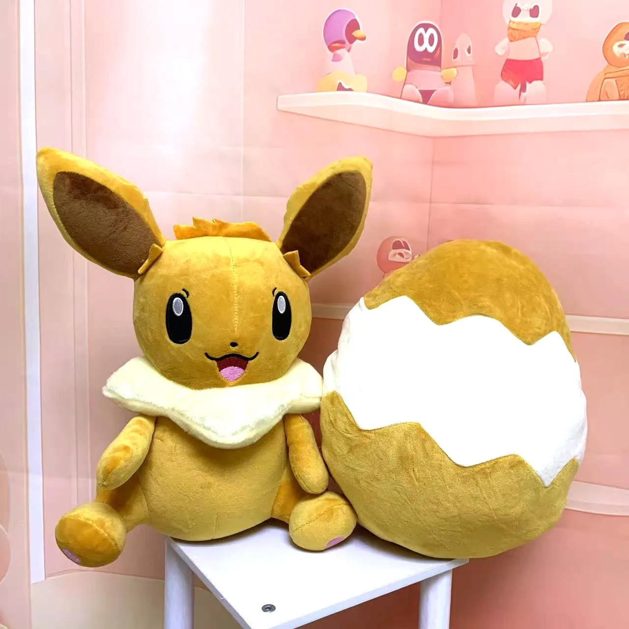 Hot 30 cm Pokemon Eevee Veranderend Ei Omkeerbare Pluche Pop Kussen Cartoon Kawaii Anime Elf Eevee Knuffel Verjaardagscadeau voor kinderen