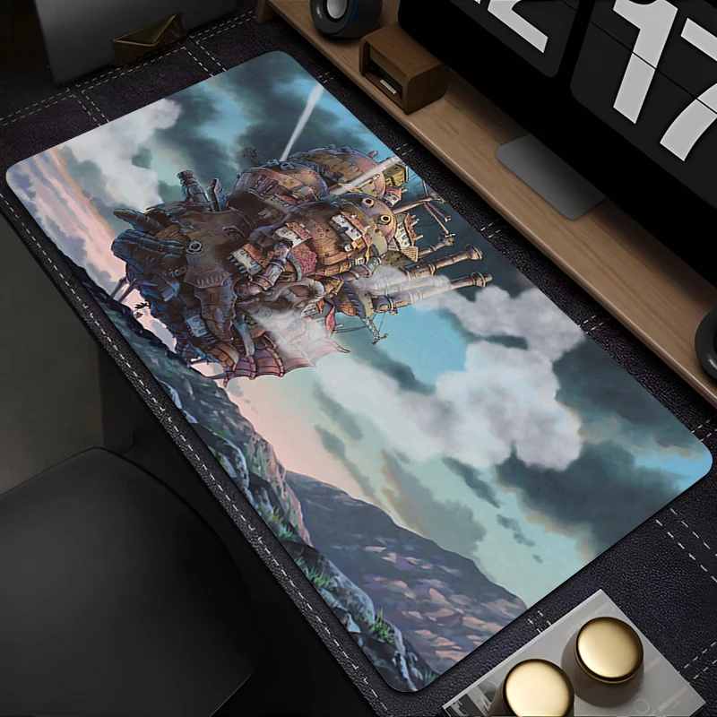 

Mousepad Laptop Office Cabinet Keyboard Pad PC Desk Mat Large HD Mouse Pad Non-slip Rubber H-Howls Moving C-Castle Extended Pad