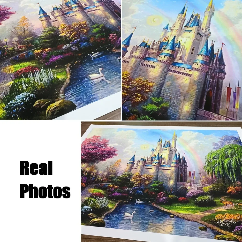 Disney Dream Castle Cartoon Poster And Print Abstract Disneyland Canvas Painting Wall Art Home Princess Room Decoration Pictures