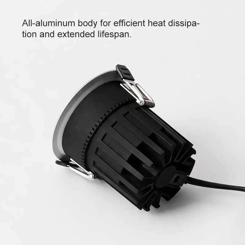 Aisilan Hotel Home Bedroom Living Room Dimmable Anti Glare Curved Edge Frame Led Smd Recessed DownLight