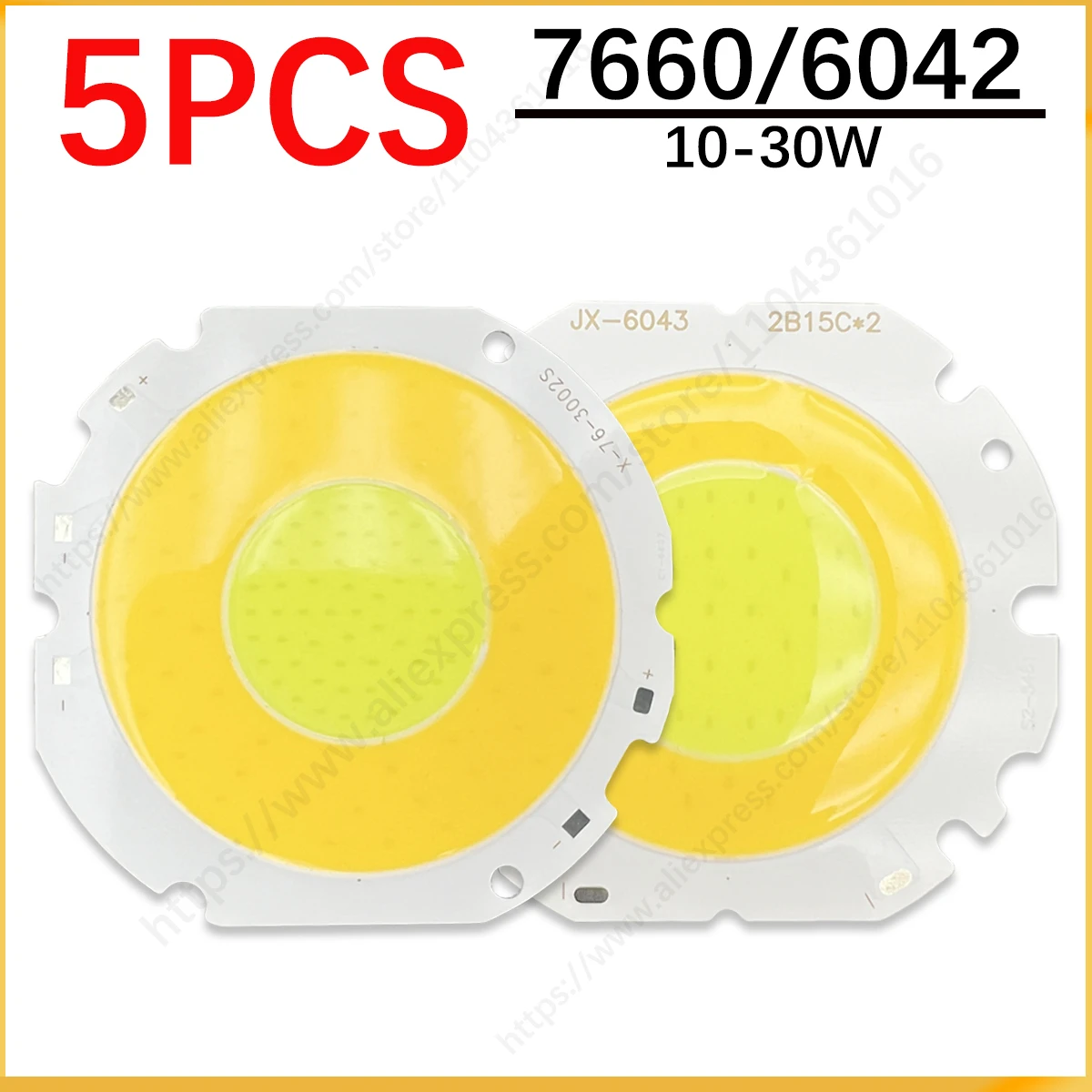 High Power 10W 15W 18W 24W 30W COB LED Projection Lamp Chip Light Spotlight Floodlight Garden Square Light LED Beads Floodlights