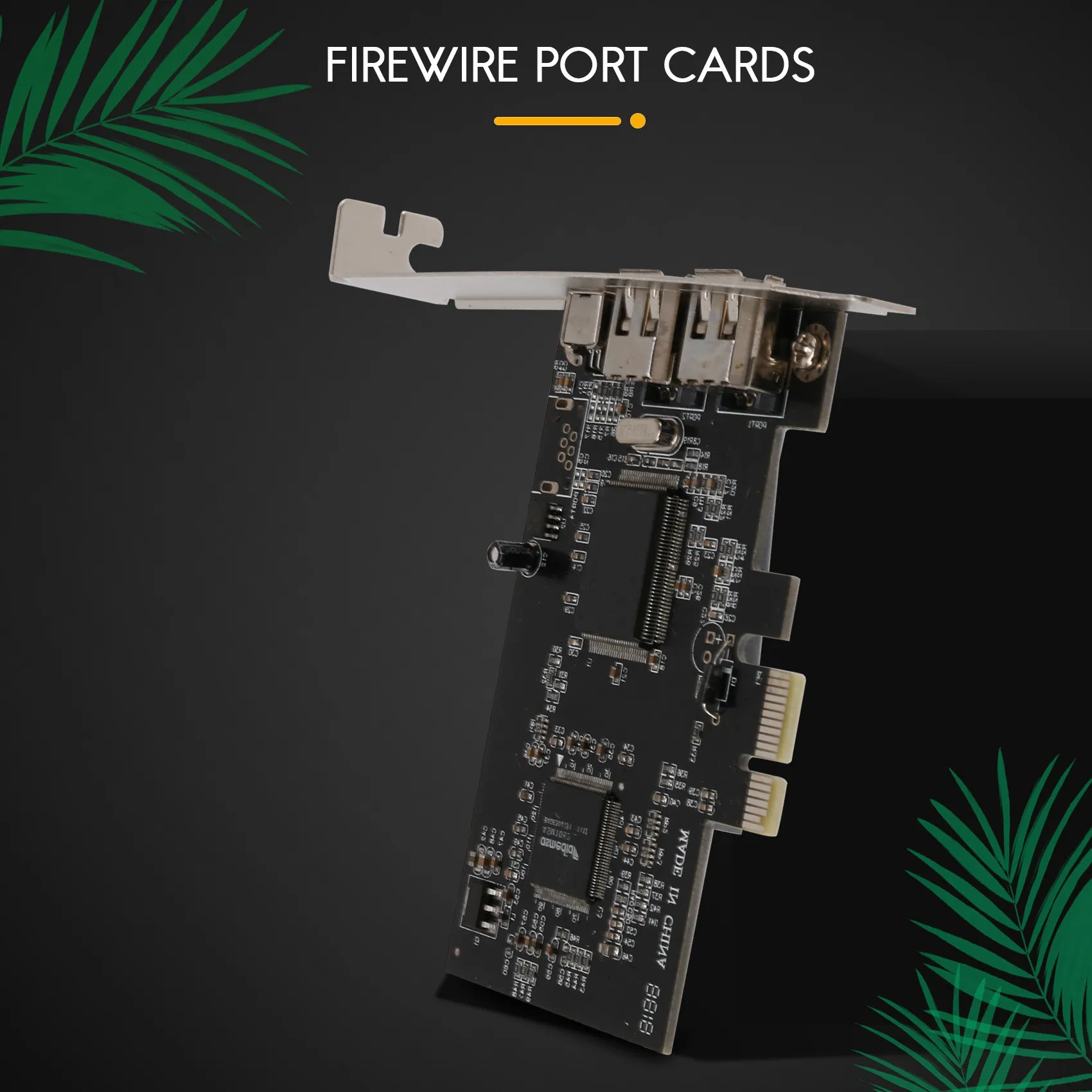 1394 Firewire Card,PCIe 3 Ports 1394A Firewire Expansion Card, PCI Express to External IEEE 1394 Adapter Controller