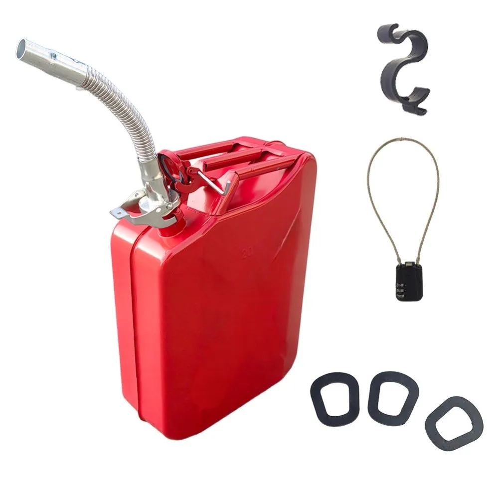 مجموعة مزيتة أنبوب دليل الزيت الفولاذي للجالون الأمريكي مع خطاف قفل برمز حبل سلكي وحلقة إغلاق احتياطية لصيانة طبلة الزيت #4