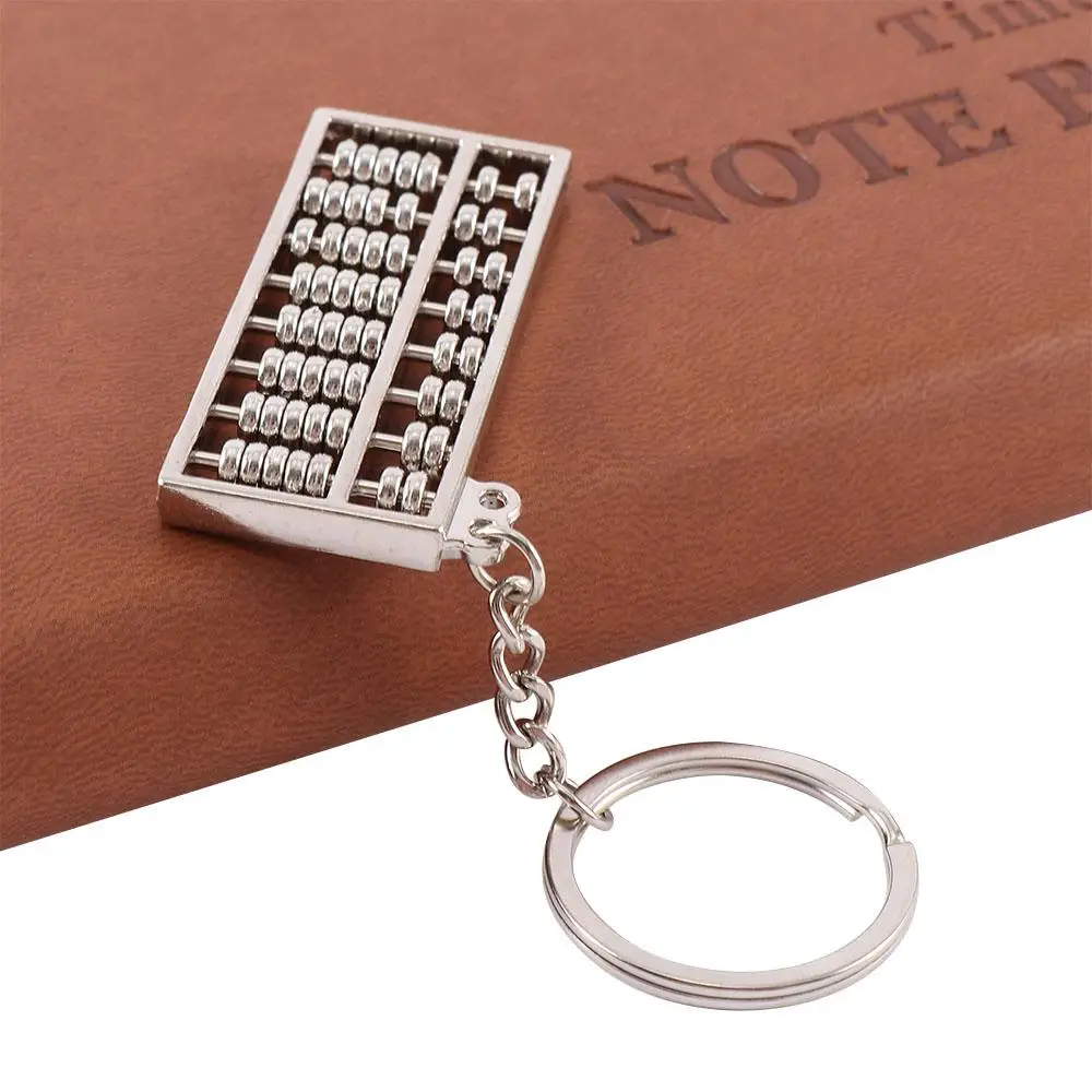 

Stylish Chinese Mini Shape Ancient Pendent 8 Rows Model Metal Abacus Keyring Keychain Gift Keyfob