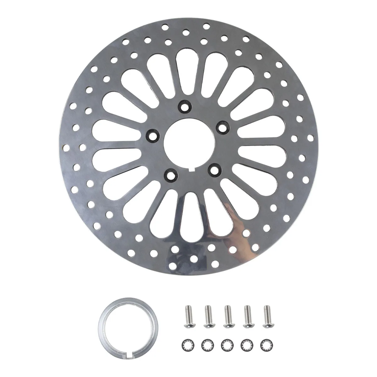 

11.5'' Front Brake Disc Rotor Polished Stainless Steel For Harley Davidson Touring/Sportster/Dyna/Early Super Guude