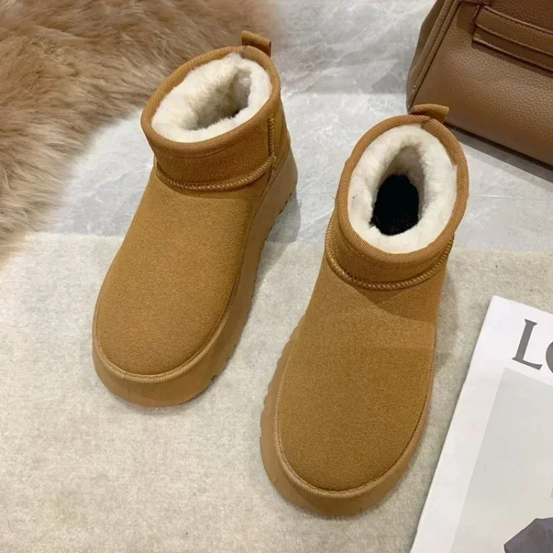 New Classic Thickened Fluff Women's Snow Boots Comfortable Warm Ankle Boots Women Winter Ladies Shoes Chunky Snow Boots image 3