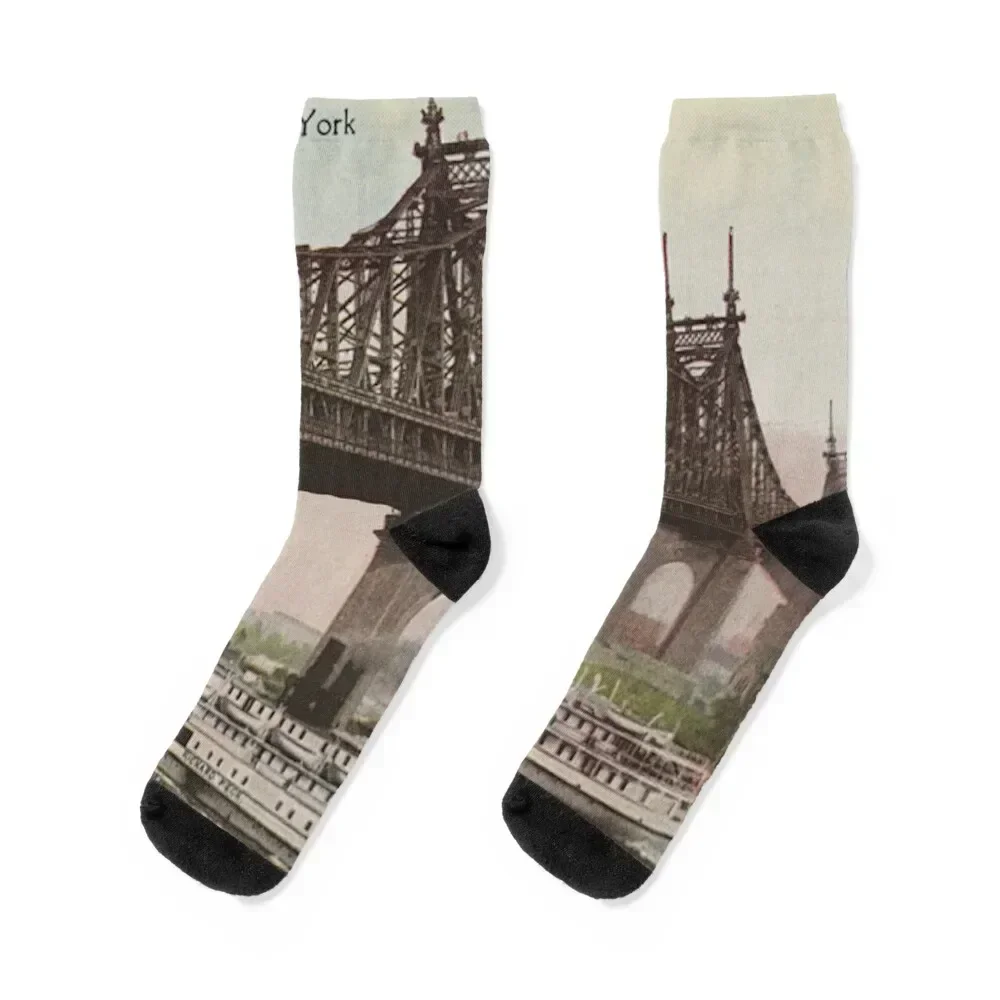 

The Queensboro Bridge Socks floor halloween New year's luxury Socks Ladies Men's