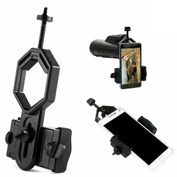 Adjustable Plastic Cellphone Adapter Mount Microscope Spotting Scope Telescope Clip Bracket Phone Stand Holder