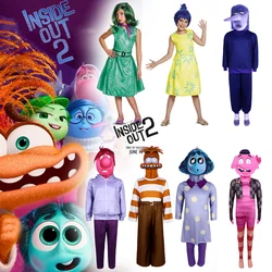 Inside Out 2 Cosplay  Anime Cartoon Character Joy Anxiety Costume For Adult Kids Halloween Dance wear Cosplay Costume