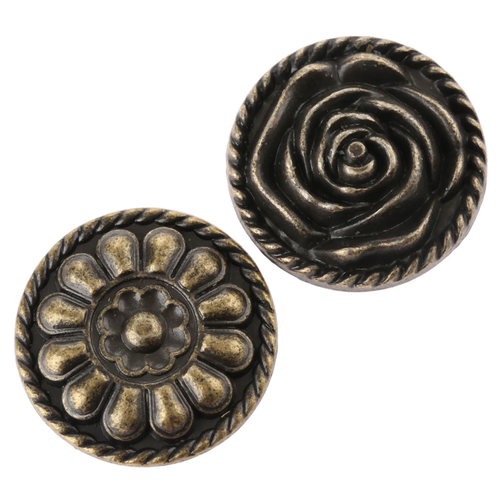 

1Pc Floral Jewelry Box Small Handle Antique Bronze Retro Iron Drawer,cabinet Handle Furniture Hardware Accessories With Screw