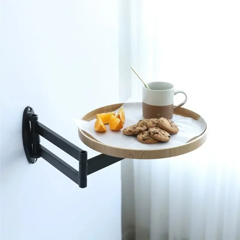 Creative wall hanging Sofa side table foldable wooden corner table bedside tables telescopic coffee table living room furniture