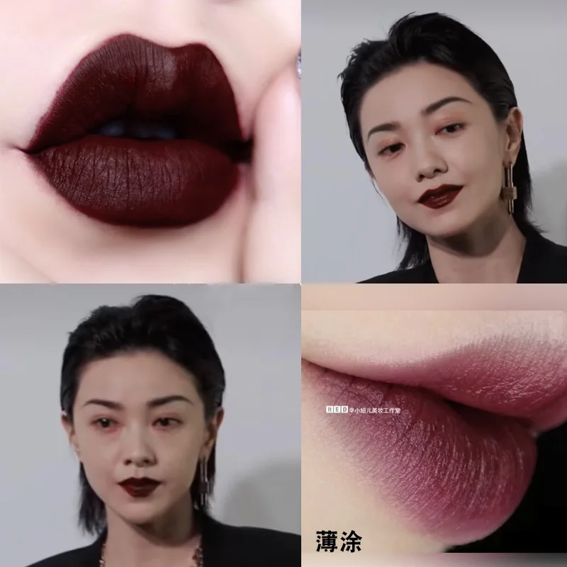 Brown Dark Lipstick Retro Dark Color Lipsticks Matte Waterproof Blue Vampire Color Holloween Party Makeup Maquillaje Lip Pencil