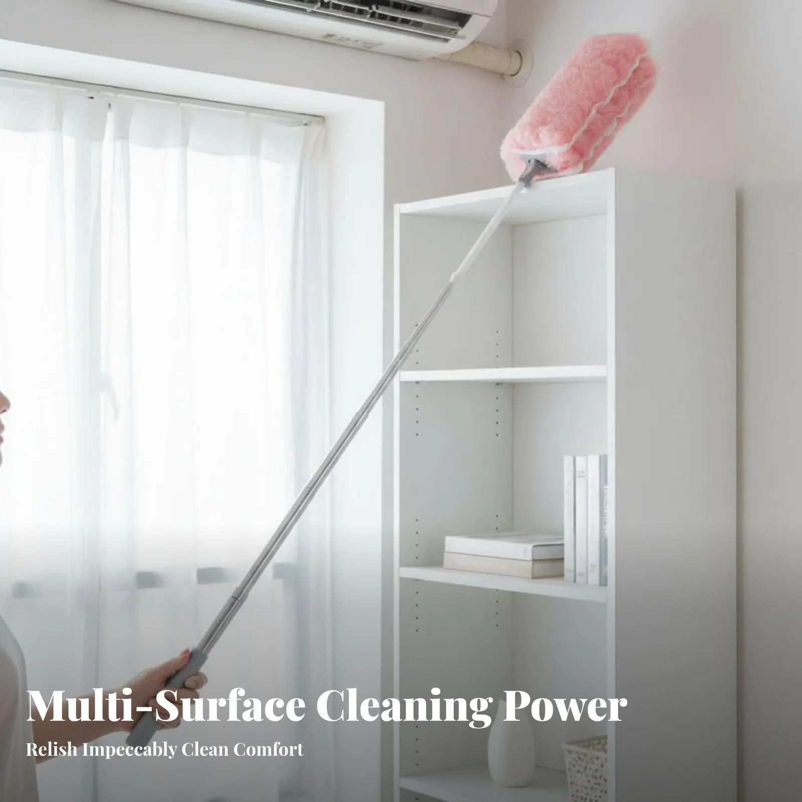 Picture 4: 5 Pieces Extendable Cleaning Tool Pole Electrostatic Adsorption Particlesing Tool Disposable Refills Bendable Head