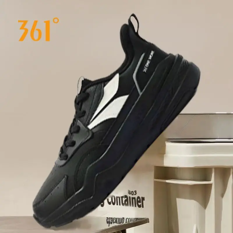 

361 ° men's shoes, sports shoes, spring new leather surface shock absorption, anti slip, lightweight casual running shoes, versa