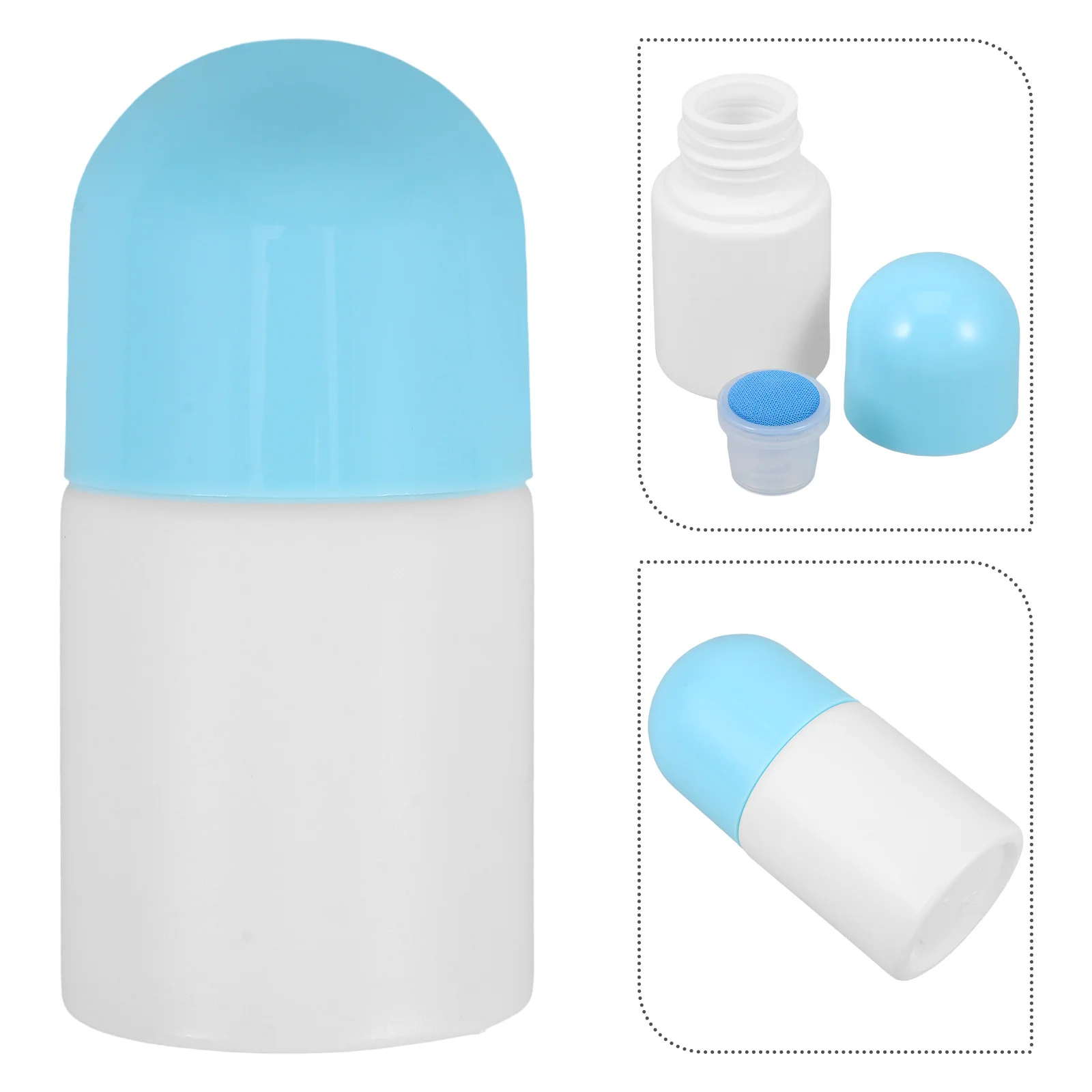 6 Pcs Smear Medicine Bottle Sponge Liniments Bottles for Empty Pill Reusable Head Liquid Refillable Small Applicator