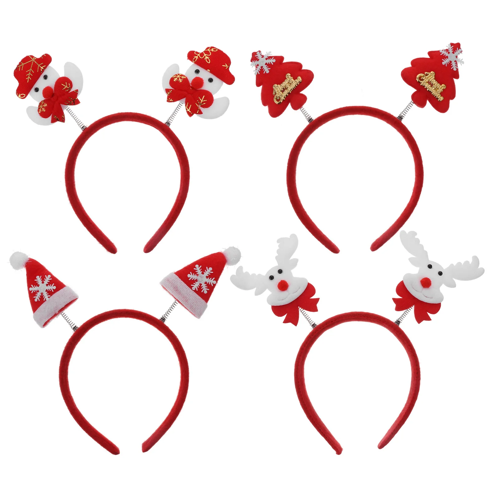 

4pcs Christmas Hair Clasp Kids Performance Headband Lightweight Costume Accessory Party Masquerade Stage Gift For Girl Children