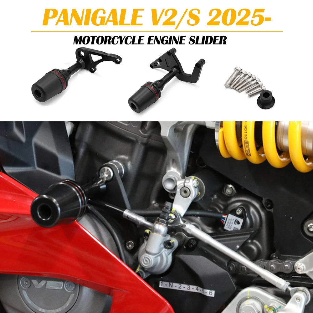 

For Ducati PANIGALE V2 S v2s 2025 Side Shield Engine Slider Crash Pad Frame Protection Bodywork Guard Motorcycles Accessories