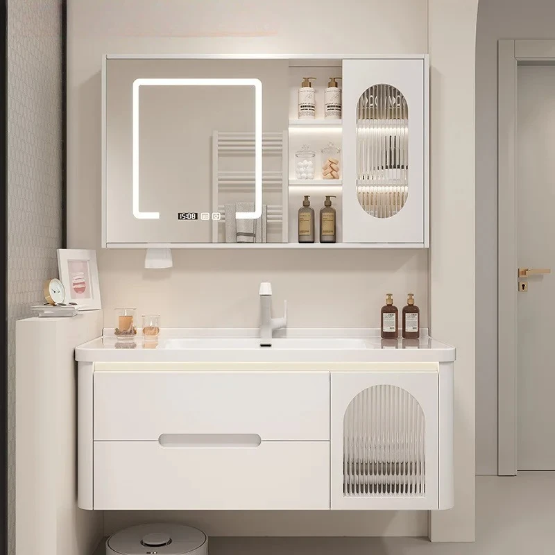 

Wash modern simple smart bathroom cabinet ceramic integrated combination washbasin toilet