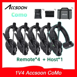 Accsoon CoMo Wireless headset Intercom System 400m Range Noise Reduction Intercom Headset for 9 Users Shooting TV Film Teamwork