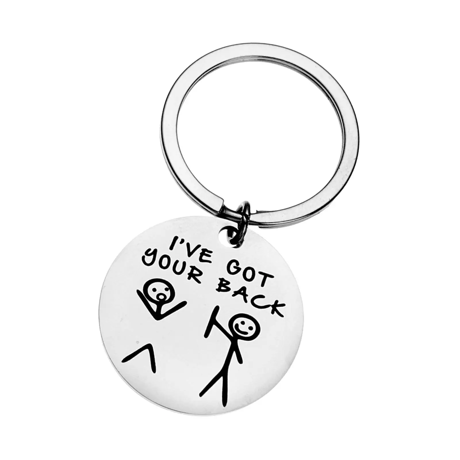 2xBag Pendant Portable L've Got Your Back Keychain for Wallets Handbag