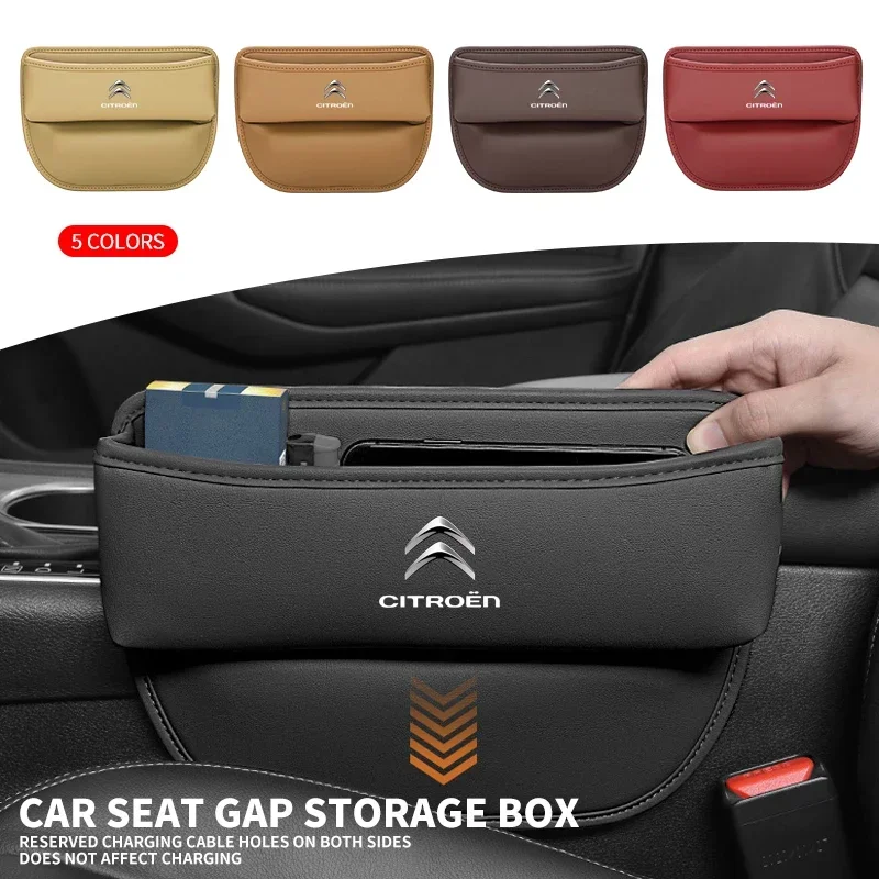 

Multifunction Leather Car Seat Gap Storage Box For Citroen C1 C2 C3 C4 C5 C6 C8 C4L DS3 DS4 DS5 LS DS6 Grand Picasso C3-XR C4