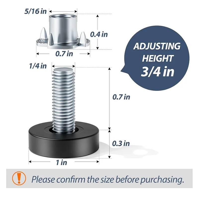 B17B 30 قطعة أقدام أثاث منصات الأسود البلاستيك أرجل قطع الأثاث قابل للتعديل التسوية قدم الجدول قدم الأثاث أسفل القدم #6