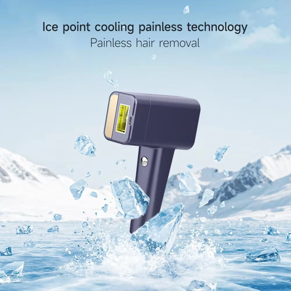 Ice Cooling IPL Hair Removal Device Home Use Unlimited Flashes Permanent Epilator Machine for Women Men