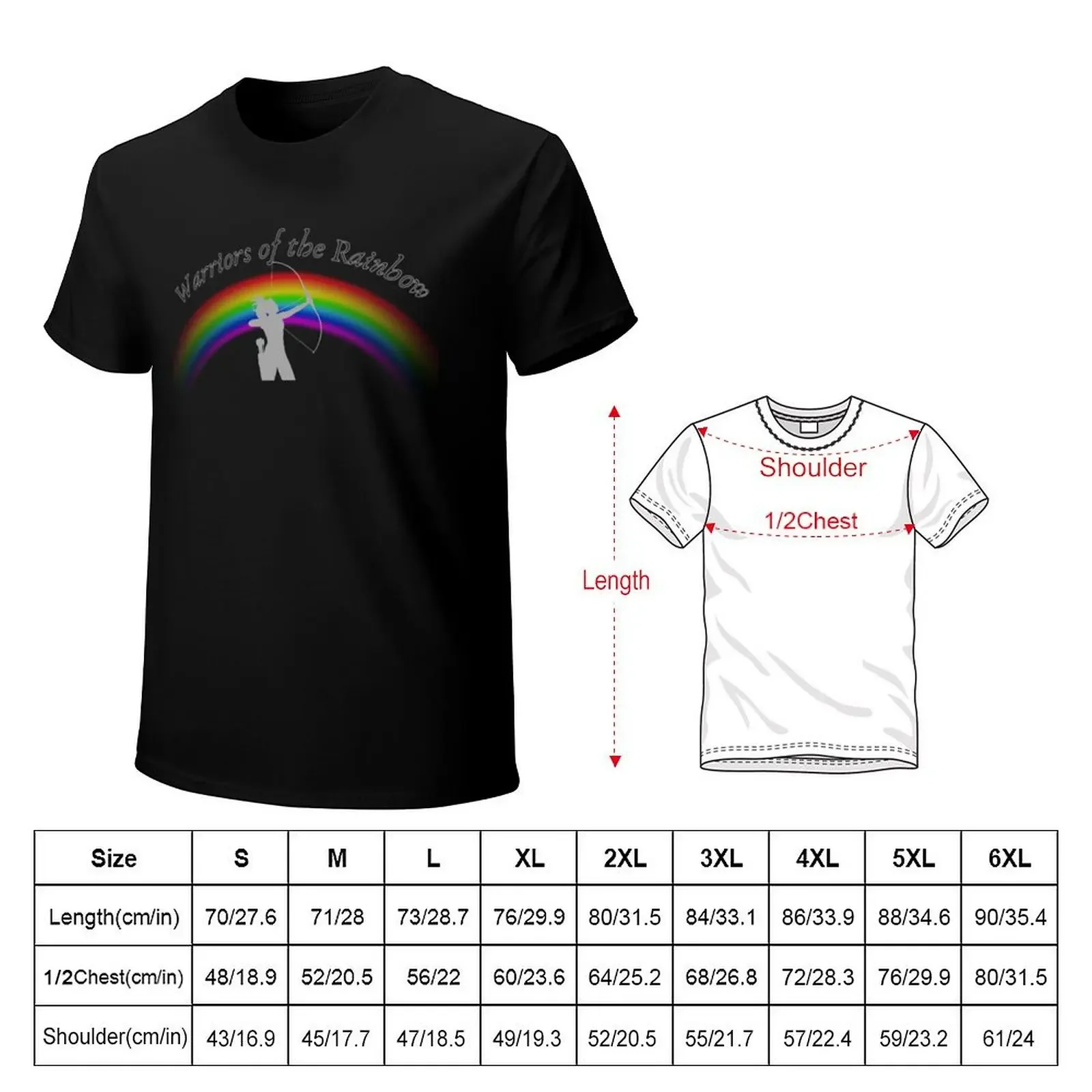 Warriors of the Rainbow T-Shirt oversizeds anime tshirt mens vintage t shirts