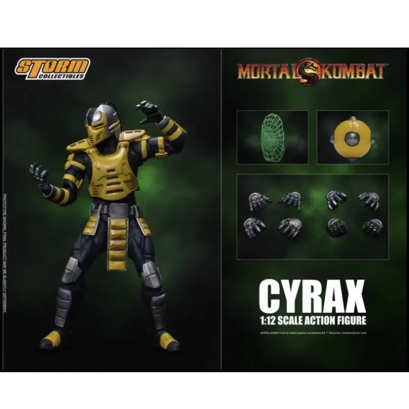 

In Stock Original Storm Toys 1/12 CYRAX Mortal Kombat Biochemical Ninja Robot Game Character Model Movable Doll Art Collection